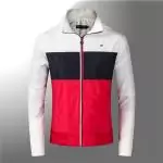 tommy hilfiger veste hiver zip 2817 blanc bleu rouge